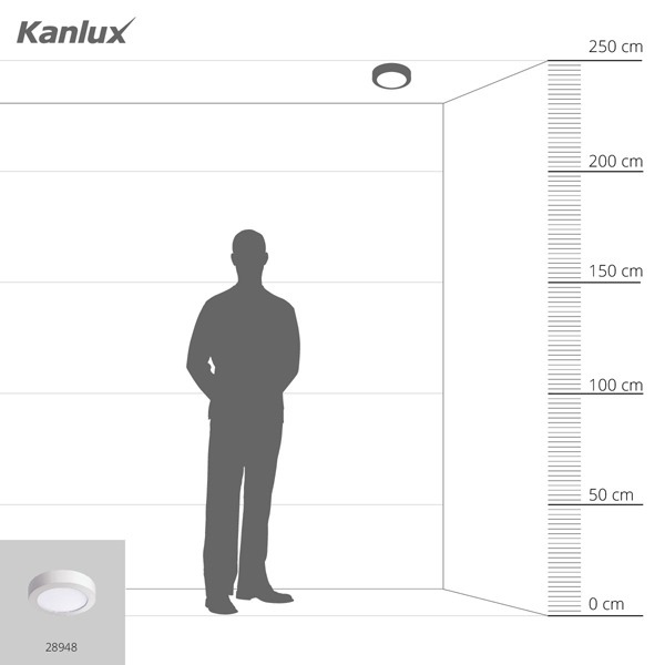 Светодиодный светильник KANLUX downlight CARSA V2LED 12W-NW-W (28948), 100024618