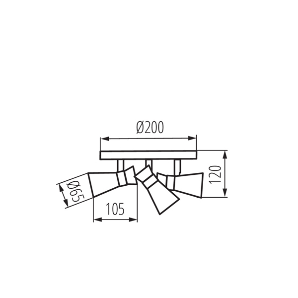 Точечный светильник KANLUX MILENO EL-3O B-AG (29112), 100024634