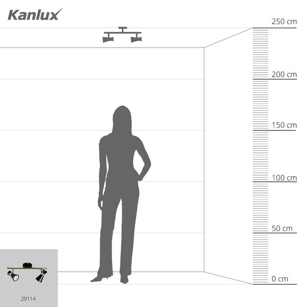 Точковий світильник KANLUX MILENO EL-2I B-AG (29114) , 100024635