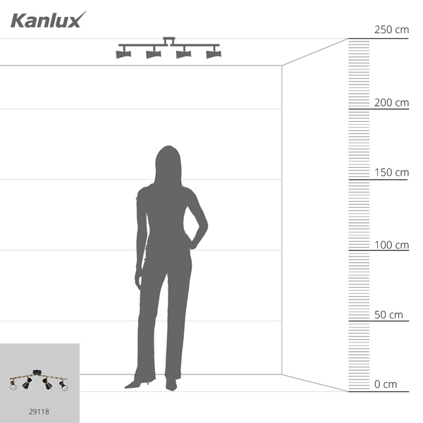 Точечный светильник KANLUX MILENO EL-4I B-AG (29118), 100024653