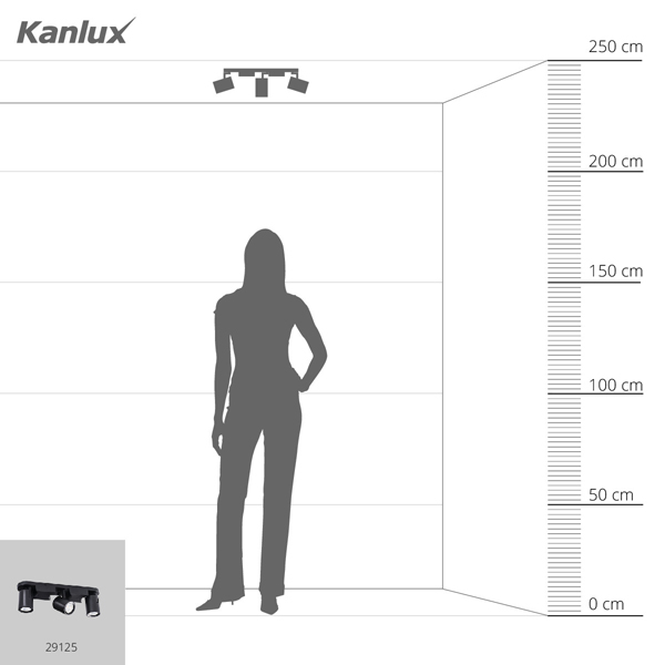 Точковий світильник KANLUX LAURIN EL-3I B (29125) , 100024644