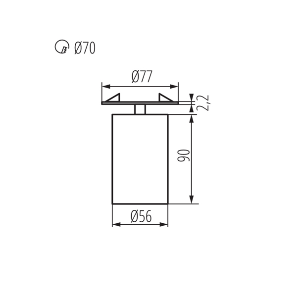 Точечный светильник KANLUX CHIRO GU10 DTO-W (29310), 100024678