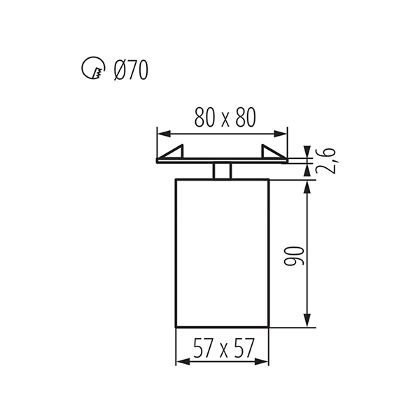 Точечный светильник KANLUX CHIRO GU10 DTL-W (29312), 100024679
