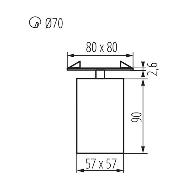 Точечный светильник KANLUX CHIRO GU10 DTL-B (29313), 100024680