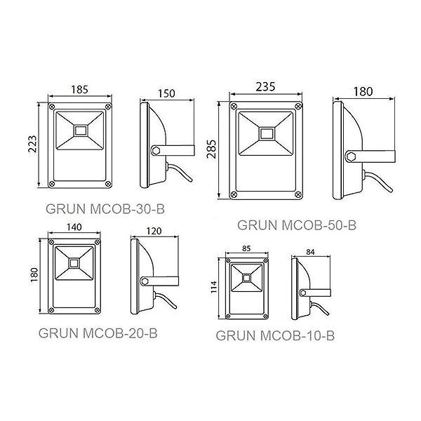 Светодиодный прожектор KANLUX Grun MCOB-30-B 24 Вт 1800 лм 4000-4500K (30132), 100024551