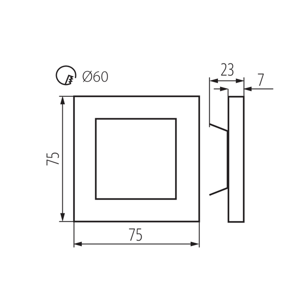 Светодиодный лестничный светильник KANLUX APUS LED NW (32488), 100024740