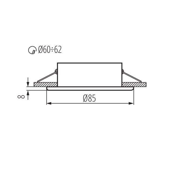 Точечный светильник KANLUX MARIN CT-S80-B (32501), 100024738