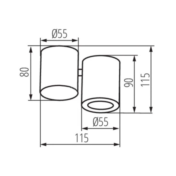 Точковий світильник KANLUX Blurro GU10 CO-W (32951) , 100024703