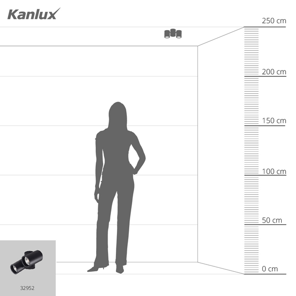 Точечный светильник KANLUX BLURRO 2xGU10 CO-B (32952), 100024704