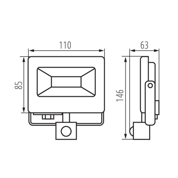 Прожектор KANLUX ANTEM LED 10W-NW-SE B (33205), 100024784