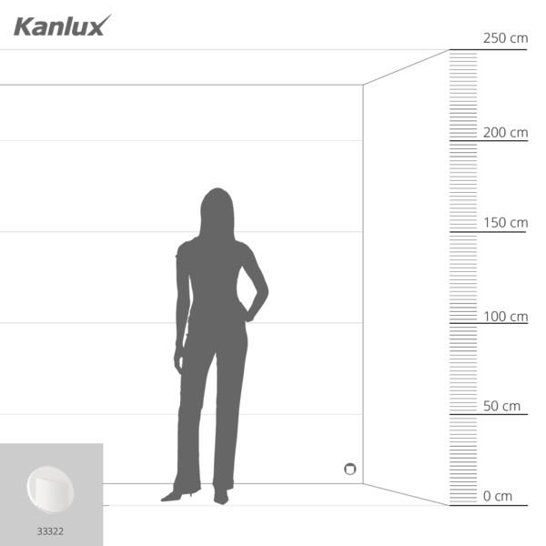 Светодиодный лестничный светильник KANLUX ERINUS LED O W-WW (33322), 100024775