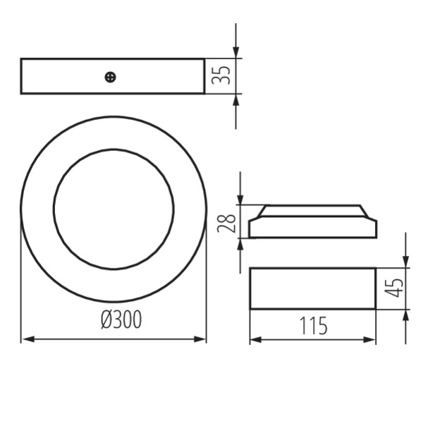 Светодиодный светильник KANLUX downlight CARSA V2LED 24W-NW-W (33541), 100024823