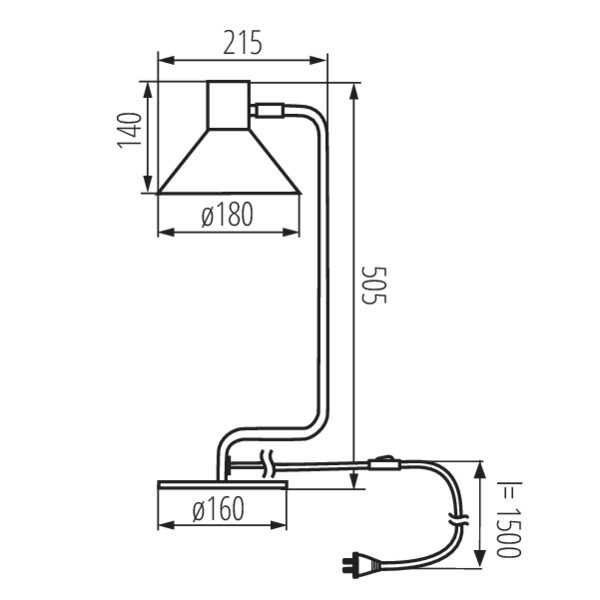 Настольная лампа KANLUX NEDIA E14 W (34476), 100024847