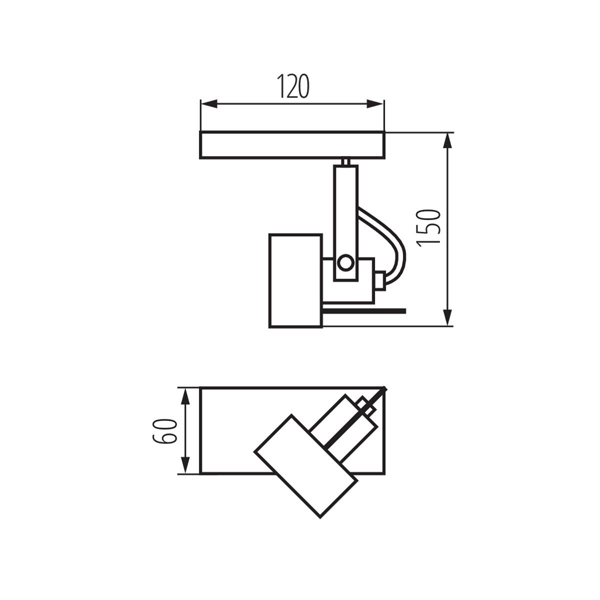 Точечный светильник KANLUX SONDA II EL-1O W (34921), 100024856