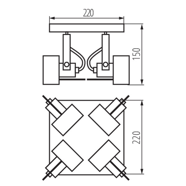 Точечный светильник KANLUX SONDA II EL-4O W (34929), 100024858