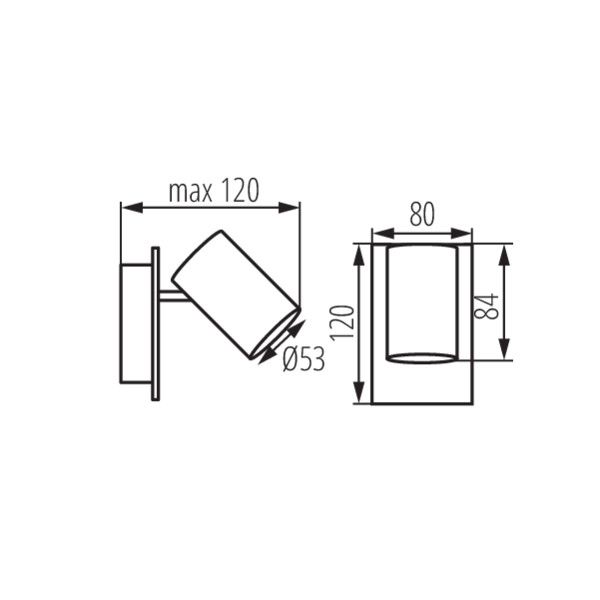 Светодиодный светильник KANLUX EVALO EL-1I B-SR (35691), 100024988