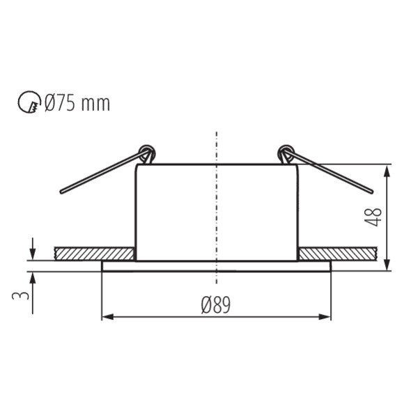Точечный светильник KANLUX GLOZO DSO G/W (36220), 100024942