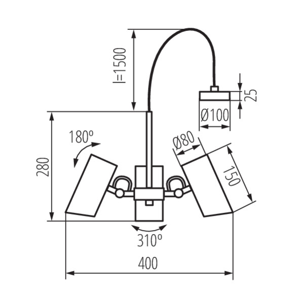 Люстра KANLUX AGZAR C 3xE14 B (36252), 100024896