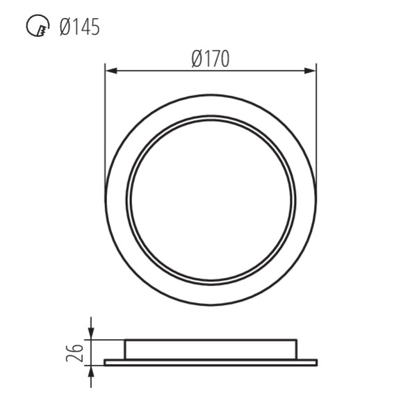 Світильник KANLUX типу downligh TAVO LED DO 18W-NW (36513) , 100024911