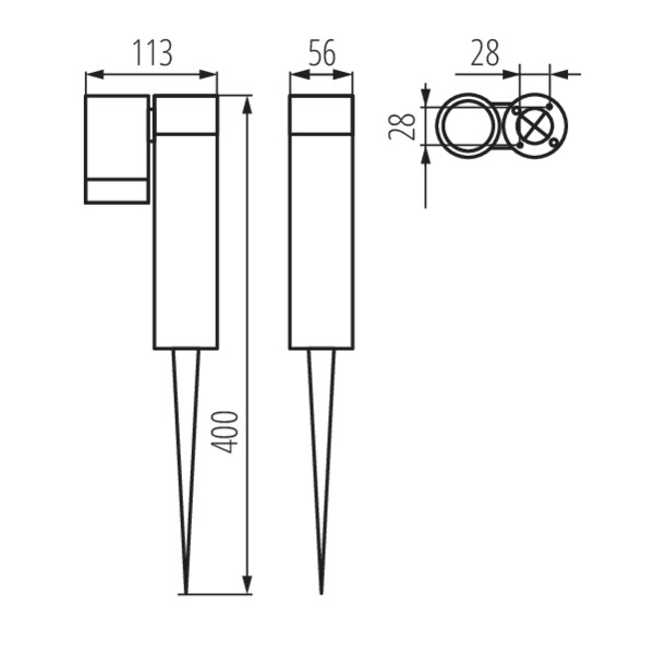 Вуличний світильник KANLUX USTI SP 1X7 GR (36561) , 100024924