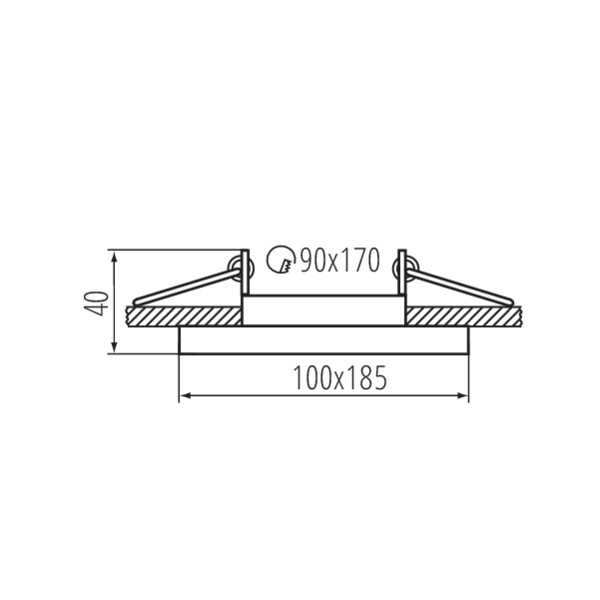 Точечный светильник KANLUX ARET 2xDTL B/B (38368), 100025028