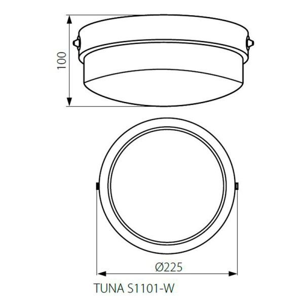 Потолочный светильник KANLUX Tuna S1101-W (4260), 100013241