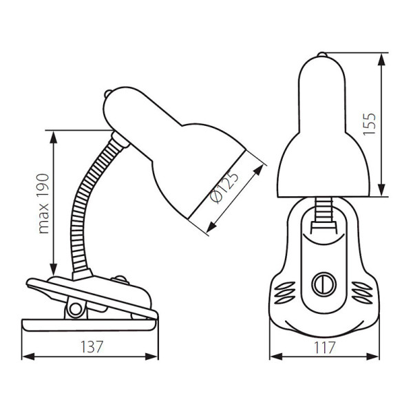 Настольная лампа KANLUX Suzi HR-60-B (7151), 100013436