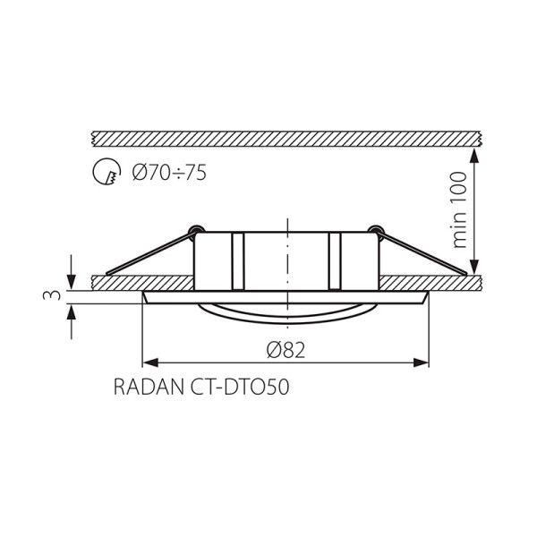Точечный светильник KANLUX Radan CT-DTO50 (7360), 100012884