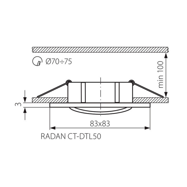 Точковий світильник KANLUX Radan CT-DTL50 (7361) , 100012883