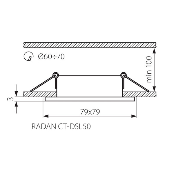Точечный светильник KANLUX Radan CT-DSL50 (7363), 100012881