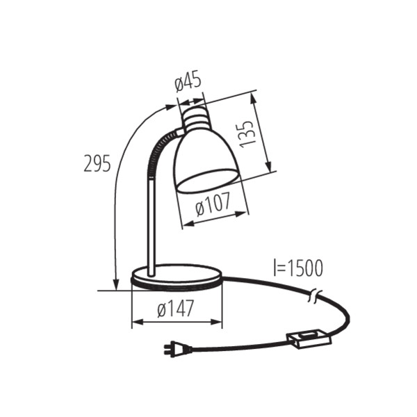 Настольная лампа KANLUX ZARA HR-40-W (7564), 100024931