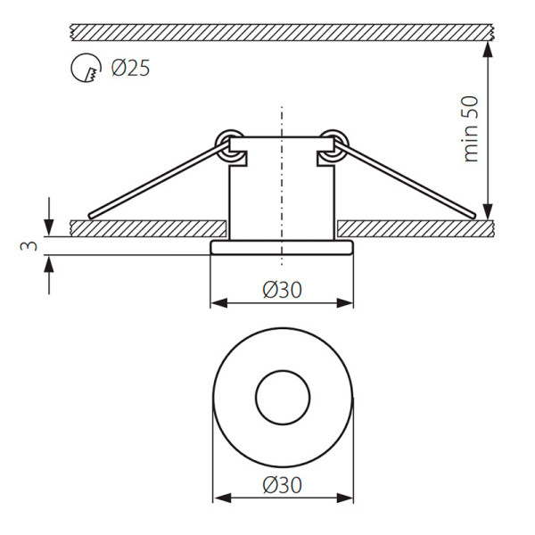 Точковий світильник KANLUX Else CT-2116C-C (821) , 100012970