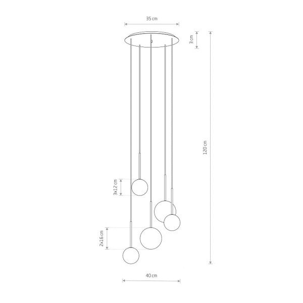 Підвісний світильник Nowodvorski Karo G9 5x12W IP20 Bl (10303) , 100022946