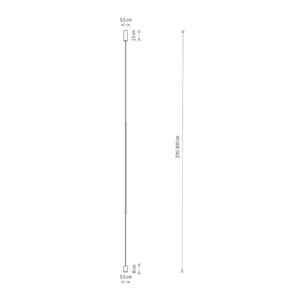 Светильник Nowodvorski Vertic Led 1x19W 300K 650Lm IP20 Bl (10362), 100022973