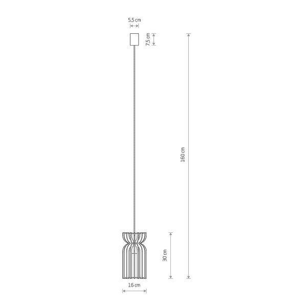 Підвісний світильник Nowodvorski Kymi B E27 1x60W IP20 Вeige (10571) , 100023044