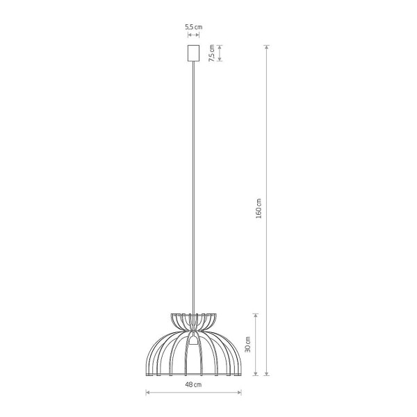 Подвесной светильник Nowodvorski Kymi С E27 1x60W IP20 Bl (10575), 100023048