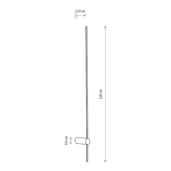 Светильник Nowodvorski Saber L Led 1x16W 4000K 570Lm IP20 Bl (10854), 100023119