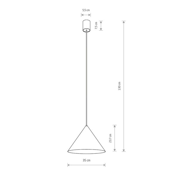 Подвесной светильник Nowodvorski Zenith M GU10 1x20W IP20 Silk Gray (10878), 100023112