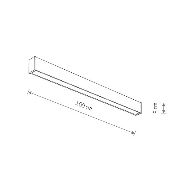 Светильник Nowodvorski Outline M Led 1x35W 3000K 1800Lm IP44 Bk (11361), 100024473