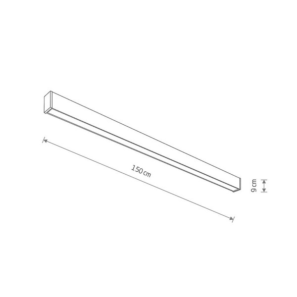 Светильник Nowodvorski Outline L Led 1x50W 3000K 3000Lm IP44 Bk (11362), 100024474