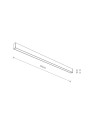 Светильник Nowodvorski Outline L Led 1x50W 3000K 3000Lm IP44 Bk (11362), 100024474