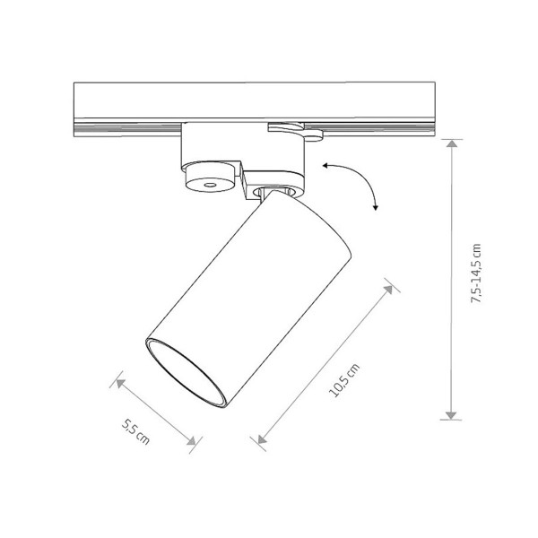 Светильник Nowodvorski Profile Mono GU10 10W IP20 Bl/Gold (7582), 100023056
