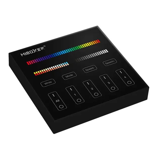 Панель управления Mi-light RGB/RGBW/CCT Touch контроллер 2,4G RF 4 зоны Black B4-В (BL4B), 100022688