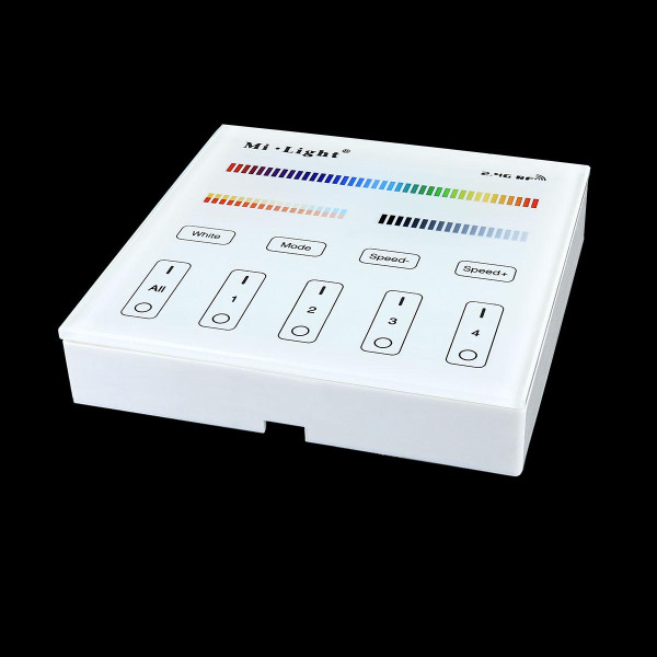 Панель управления Mi-light RGB/RGBW/CCT Touch контроллер 2,4G RF 4 зоны White B4 (BL4), 100014064