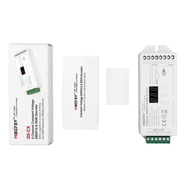 Контролер Mi-light 2700-6500К (tunable white LED) + RGB, 4A/канал, 5 каналів (D5-CX) , 100022645