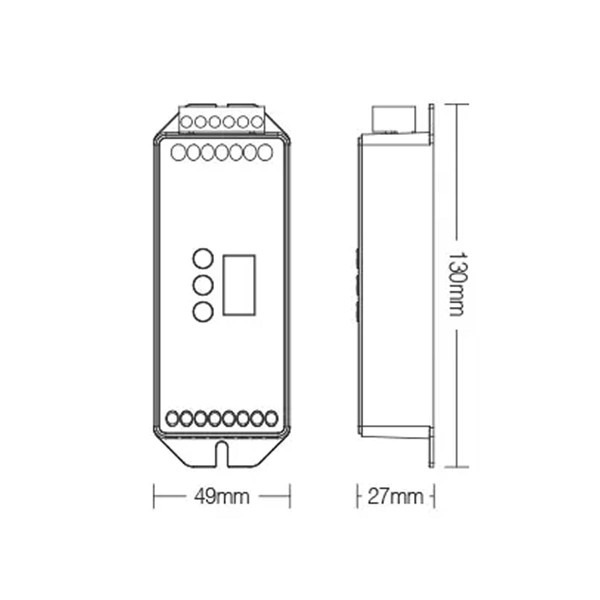 Контролер Mi-light 2700-6500К (tunable white LED) + RGB, 4A/канал, 5 каналів (D5-CX) , 100022645