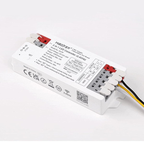Контроллер Mi-light tunable white W+CCT 2 в 1 12А 2,4G RF DC12/24V (E2-RF), 100024041