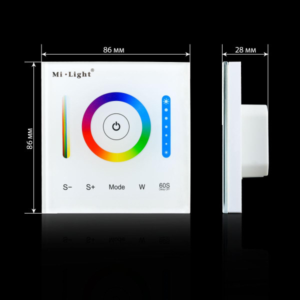 Панель керування Mi-light RGB/RGBW/CCT Touch контролер 10А 5 каналів P3 (PL-3) , 100014062