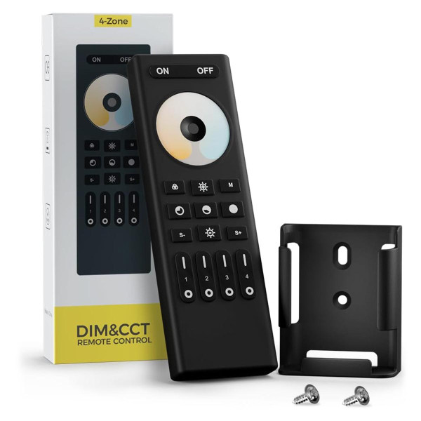 Пульт д/у Mi-light DIM+CCT 2,4G Touch 4-х зонный RF Black (RL02-RFB), 100024040