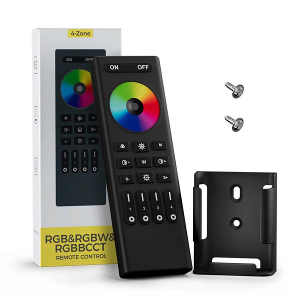 Пульт д/у Mi-light DIM+RGB+CCT 2,4G Touch 4-х зонный RF Black (RL03-RFB), 100024038